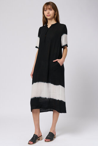 Raquel Allegra Peasant Dress Black Vibration