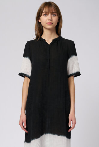 Raquel Allegra Peasant Dress Black Vibration