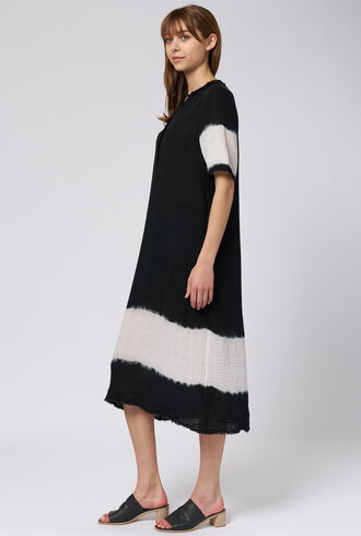 Raquel Allegra Peasant Dress Black Vibration