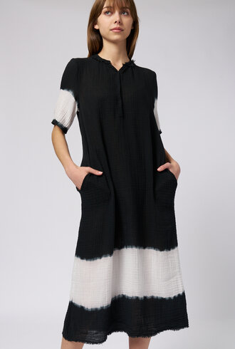 Raquel Allegra Peasant Dress Black Vibration