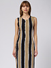Raquel Allegra Column Midi Dress Neutral  Stripes