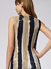 Raquel Allegra Column Midi Dress Neutral  Stripes