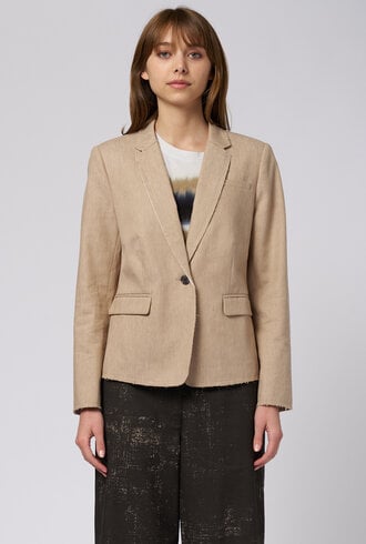 Raquel Allegra Pico Blazer  Wheat