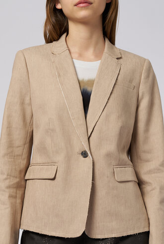Raquel Allegra Pico Blazer  Wheat