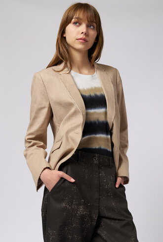 Raquel Allegra Pico Blazer  Wheat