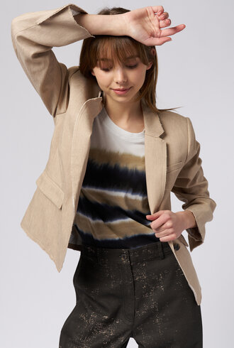 Raquel Allegra Pico Blazer  Wheat