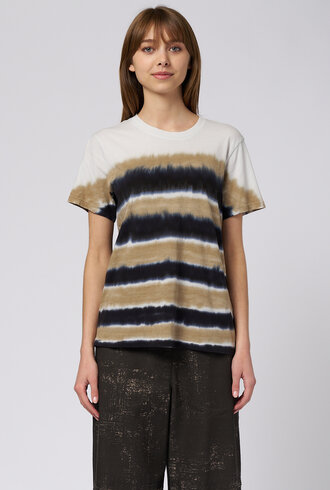 Raquel Allegra Betty Tee Neutral Stripes
