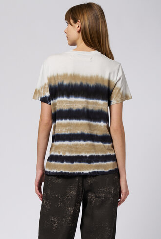 Raquel Allegra Betty Tee Neutral Stripes
