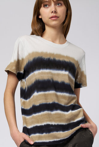 Raquel Allegra Betty Tee Neutral Stripes