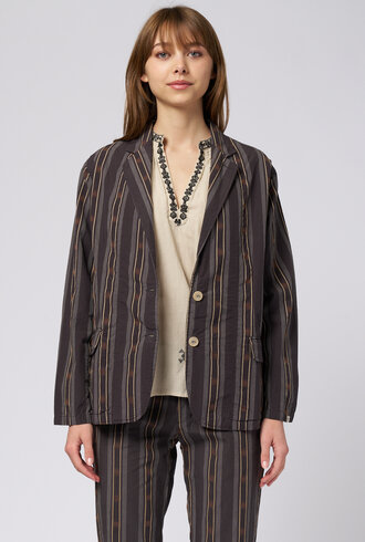 Bsbee Belmont Jacket Washed Black Stripe