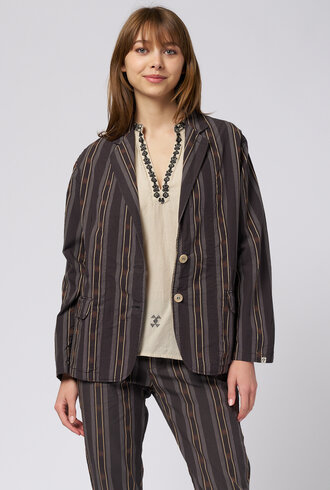 Bsbee Belmont Jacket Washed Black Stripe