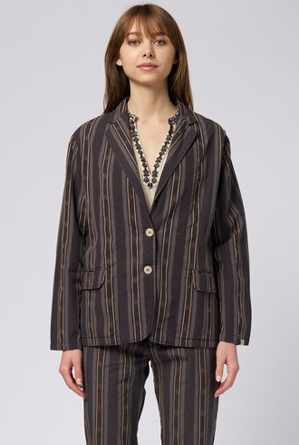 Bsbee Belmont Jacket Washed Black Stripe