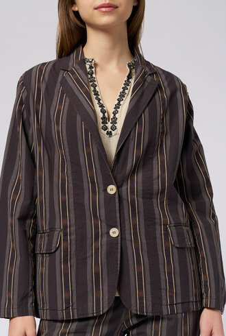 Bsbee Belmont Jacket Washed Black Stripe