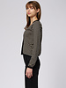 MJW. Pima Cotton Cardigan Black Stripe