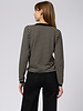 MJW. Pima Cotton Cardigan Black Stripe