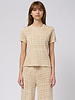 MJW. Knit Tee Oat Checks