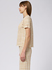 MJW. Knit Tee Oat Checks