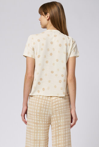 MJW. Knit Tee Oat Dots