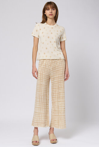 MJW. Knit Tee Oat Dots