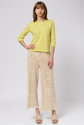 MJW. Pima Cotton Pullover Citron Stripe