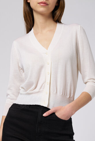 MJW. Fine Cashmere Cardigan Natural