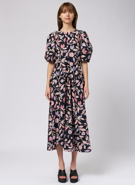 Apiece Apart Bettina Dress Garden Floral Midnight