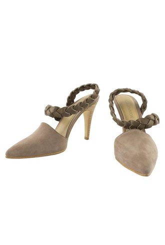 Ulla Johnson Suede D'Orsay Heel Taupe