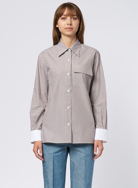 WE-AR4 The Haze Shirt Dark Sand Stripe