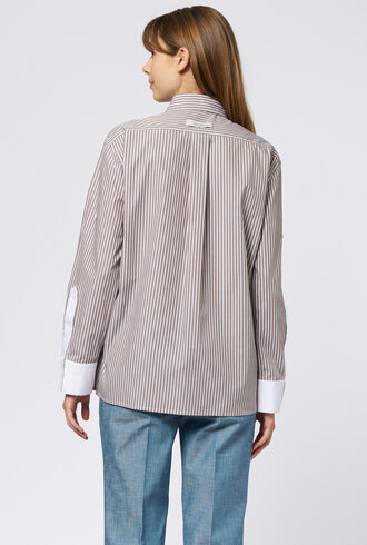 WE-AR4 The Haze Shirt Dark Sand Stripe