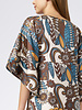 La Prestic Ouiston Midday Dress Blue Taupe Fiori