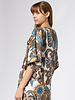La Prestic Ouiston Midday Dress Blue Taupe Fiori