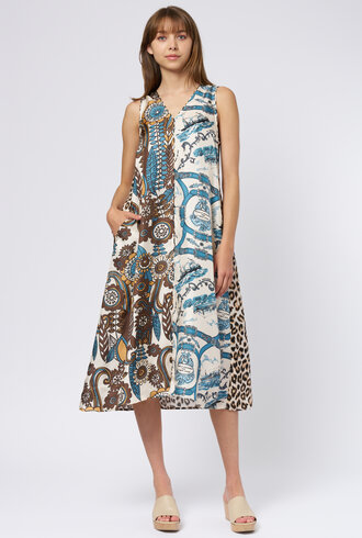 La Prestic Ouiston Qualidia Dress Blue Taupe