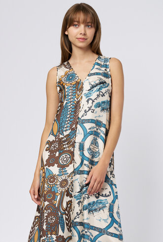 La Prestic Ouiston Qualidia Dress Blue Taupe