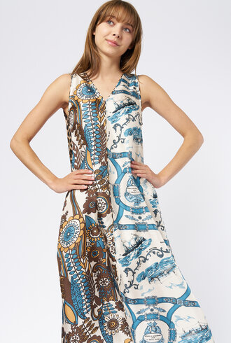 La Prestic Ouiston Qualidia Dress Blue Taupe