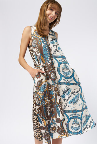 La Prestic Ouiston Qualidia Dress Blue Taupe