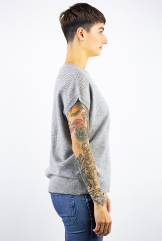 360 Sweater Britt Short Sleeve Pullover Heather