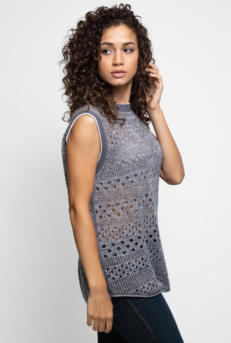 Inhabit Cashmere & Linen Perforated Shell Fuse