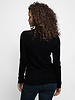 Inhabit Cashmere Stretch Side Slit V-Neck Black