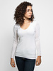 Inhabit Cotton Double V-Neck Ivory