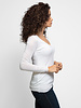 Inhabit Cotton Double V-Neck Ivory