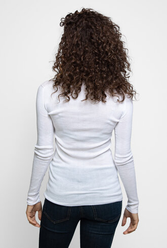 Inhabit Cotton Essential U-Neck White
