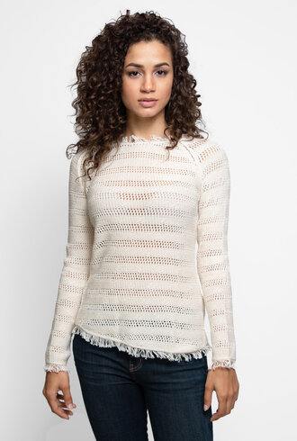 Inhabit Cotton Fringe Crew Natural
