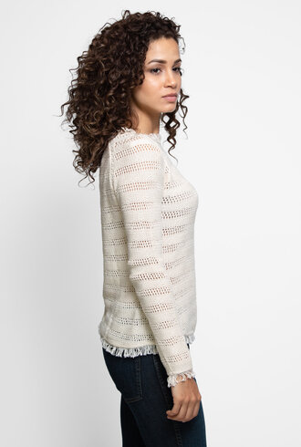 Inhabit Cotton Fringe Crew Natural