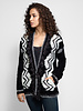 Chevron Cardigan Black Cream
