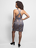 Nicole Miller Jacquard Tulip Dress Lilac