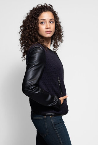 Jacquard/Smooth Lamb Jacket