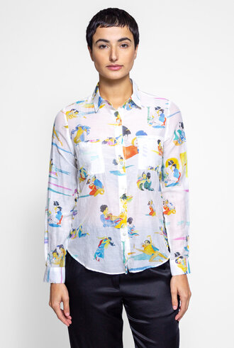G Kero Japanese Love Cotton Silk Shirt