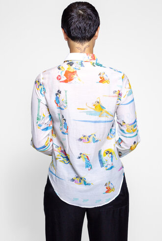 G Kero Japanese Love Cotton Silk Shirt