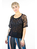 Raquel Allegra Lace Raglan Tee Black