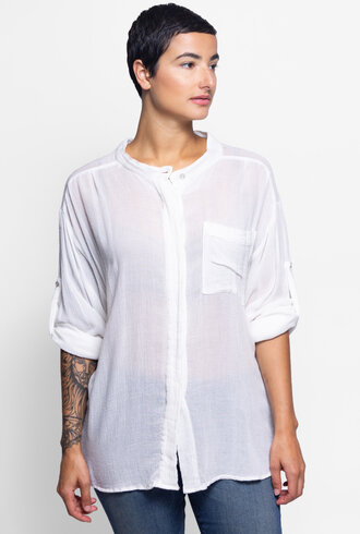 NSF Layla Relaxed Pocket Top Soft White